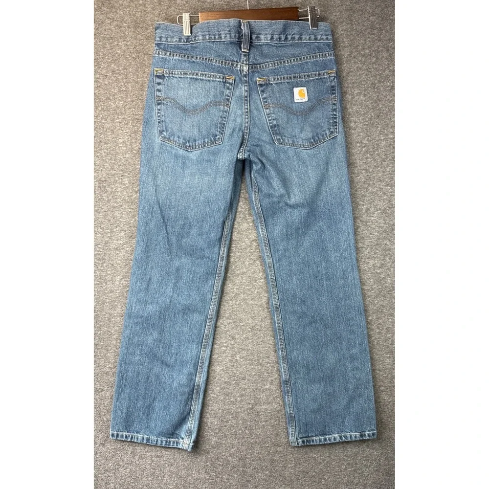 Carhartt Relaxed Straight Leg Jeans Mens‎ 31x30 Medium Wash Blue Denim B320-WTB